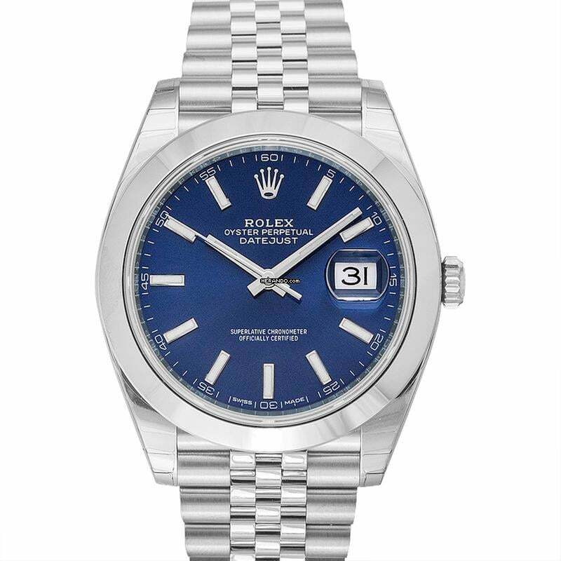  Rolex Datejust 41 126300 - Datejust 41 Blue Dial Automatic Men's Watch </h1> 