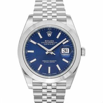  Rolex Datejust 41 126300 - Datejust 41 Blue Dial Automatic Men's Watch </h1> 