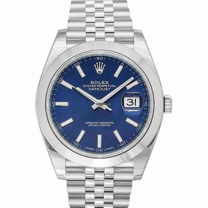  Rolex Datejust 41 126300 - Datejust 41 Blue Dial Automatic Men's Watch </h1> 