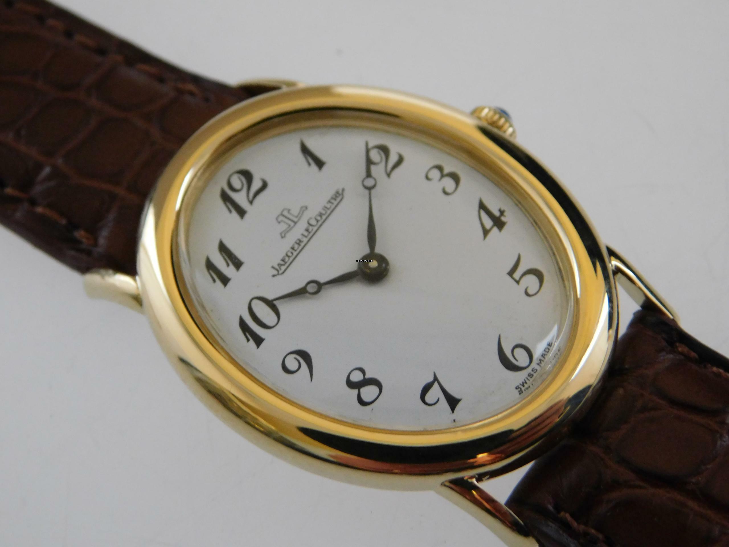  Jaeger-LeCoultre 18 Karat Gelbgold Baignoire Jumbo Handaufzug 29 x 38 mm Rarität </h1> 