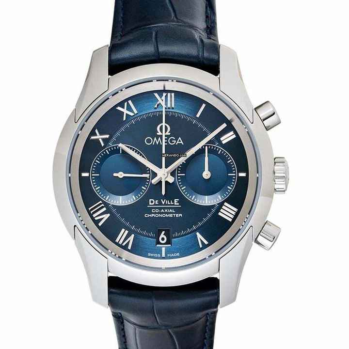  Omega De Ville Co-Axial 431.13.42.51.03.001 - De Ville Co-Axial Chronograph 42 mm Automatic Blue Dial Men's Watch </h1> 