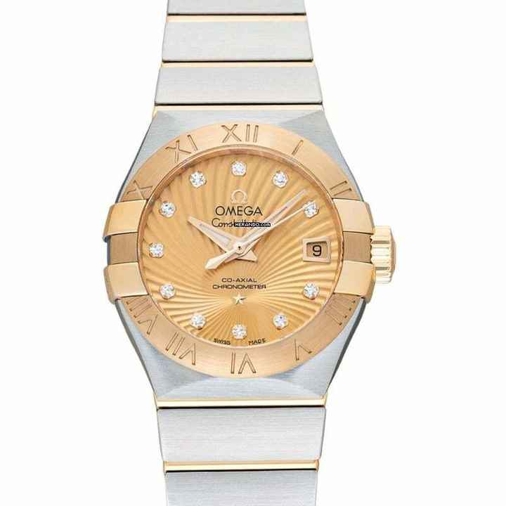  Omega Constellation Ladies 123.20.27.20.58.001 - Constellation Automatic Champagne Dial Stainless Steel Ladies Watch </h1> 