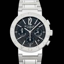 Thumbnail von Bulgari 101377 - Chronograph Automatic Black Dial Stainless Steel Men's Watch </h1>