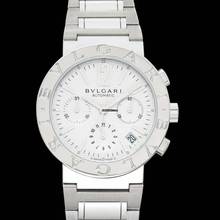 Thumbnail von Bulgari 101376 - Chronograph Automatic White Dial Stainless Steel Men's Watch </h1>