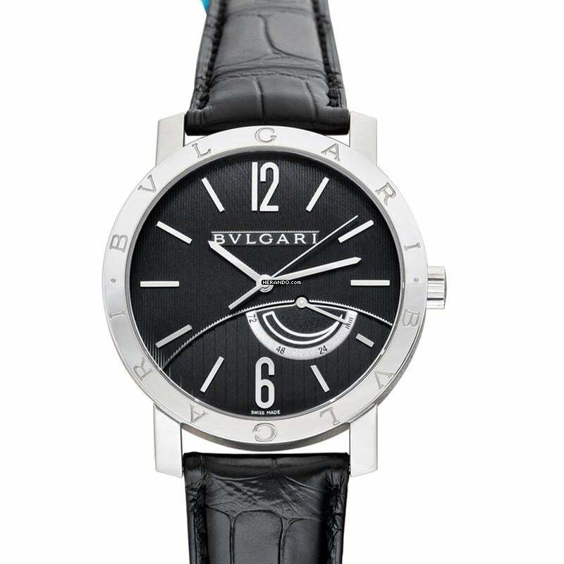  Bulgari Bulgari 101794 - Bvlgari Bvlgari Manual-winding Black Dial Stainless Steel Men's Watch </h1> 