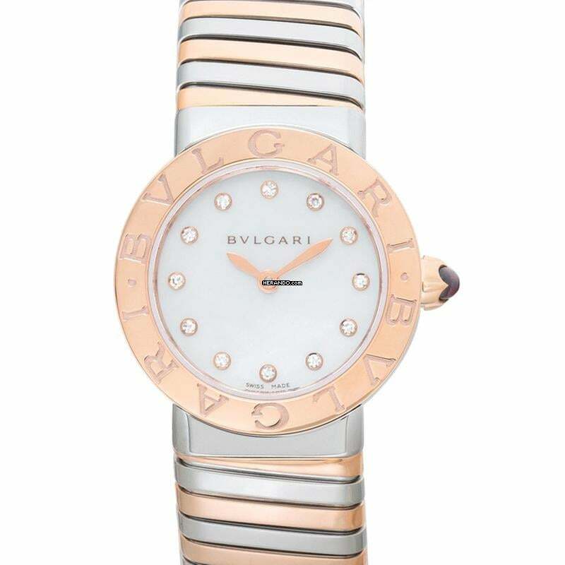  Bulgari 102222 - Tubogas Quartz Mother of pearl Dial Stainless Steel Ladies Watch </h1> 