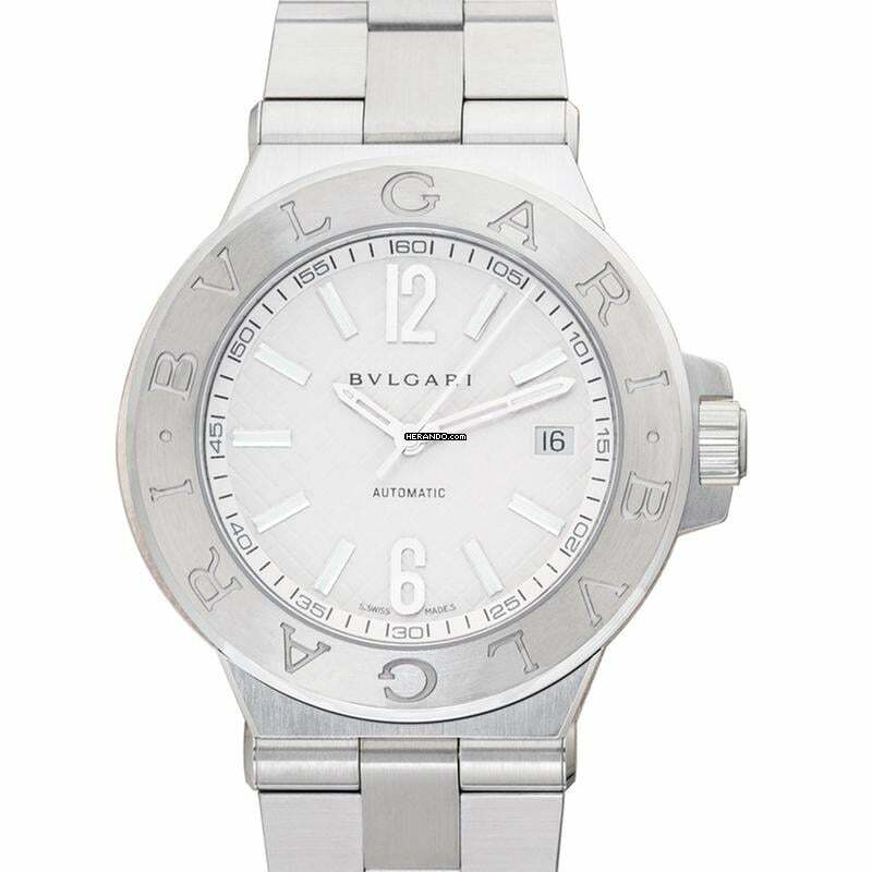  Bulgari Diagono 101628 - Diagono Automatic Silver Dial Stainless Steel Men's Watch </h1> 