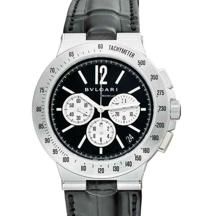  Bulgari Diagono 102588 - Diagono Automatic Black Dial Stainless Steel Men's Watch </h1> 