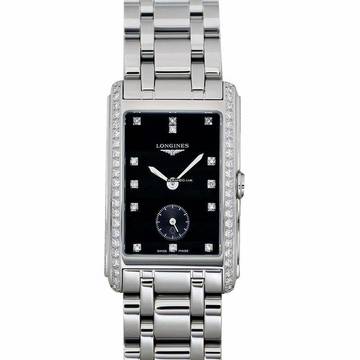  Longines DolceVita L55120576 - DolceVita Quartz Black Dial Stainless Steel Ladies Watch </h1> 