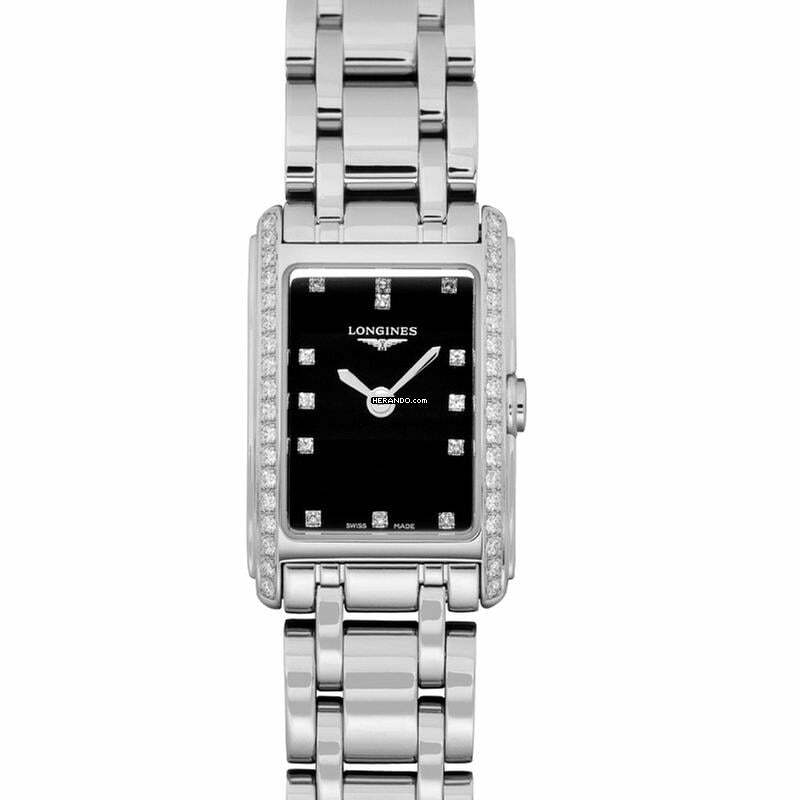  Longines DolceVita L52580576 - DolceVita Quartz Black Dial Stainless Steel Ladies Watch </h1> 