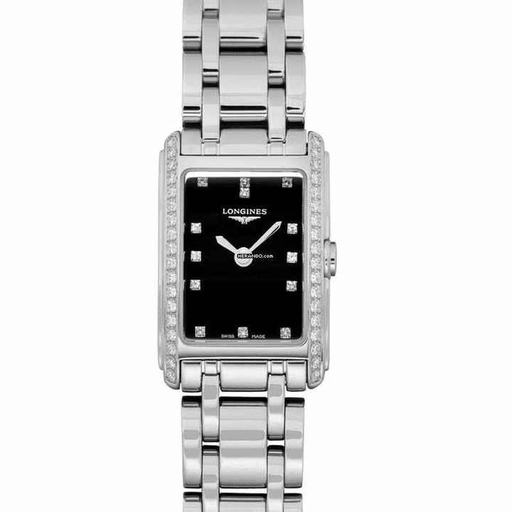  Longines DolceVita L52580576 - DolceVita Quartz Black Dial Stainless Steel Ladies Watch </h1> 