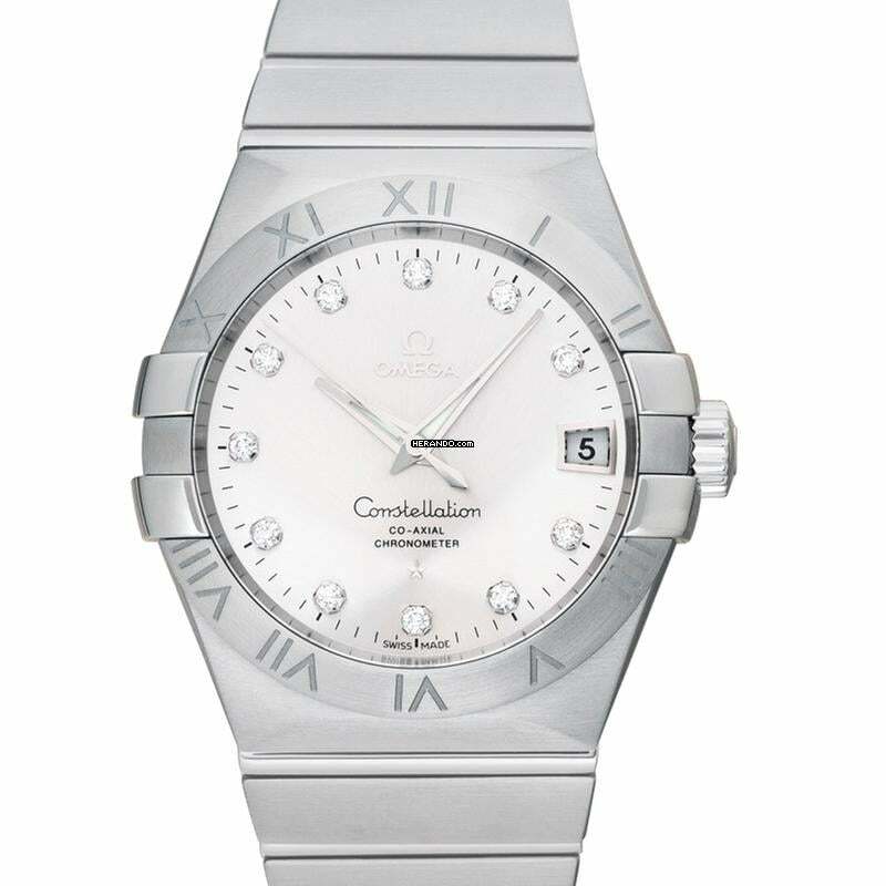 Omega Constellation Men 123.10.38.21.52.001 - Constellation Automatic Silver Dial Stainless Steel Men's Watch </h1>
