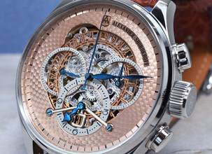 Thumbnail von Alexander Shorokhoff Chrono Regulator Skeleton optional in weiss und gelb