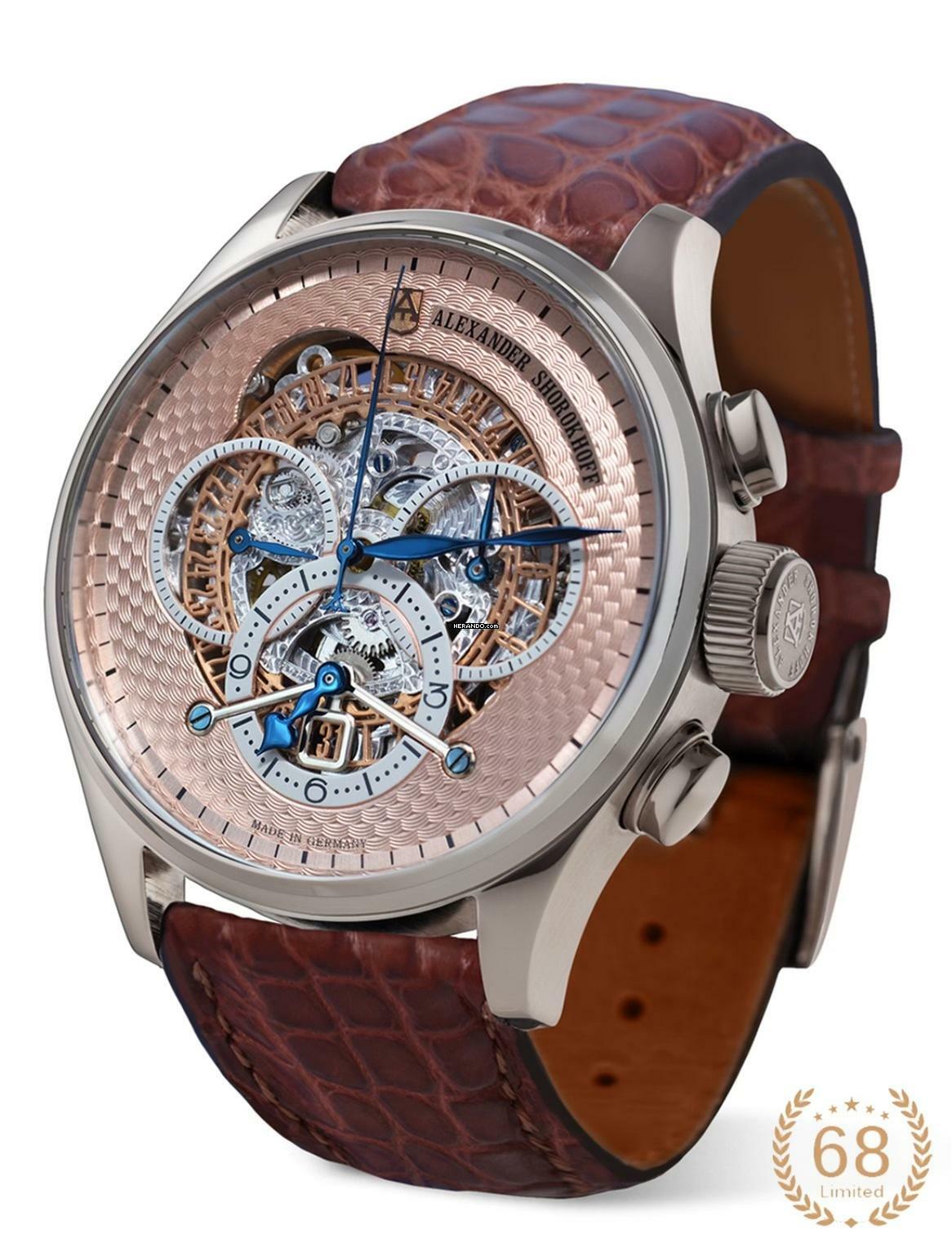 Alexander Shorokhoff Chrono Regulator Skeleton optional in weiss und gelb