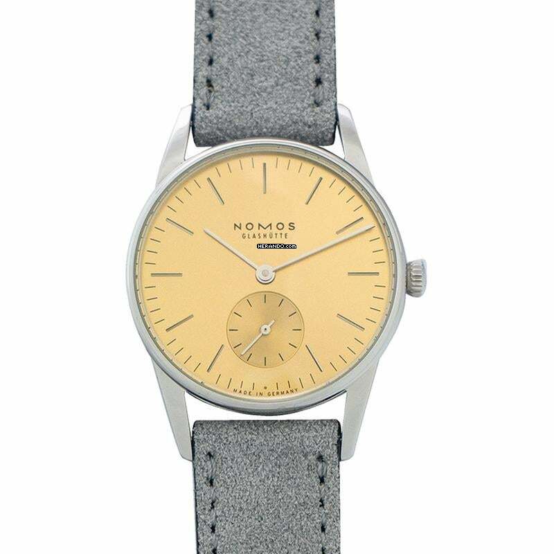  NOMOS 359 - Glashutte Manual-winding Gold-tone Dial Stainless Steel Ladies Watch </h1> 