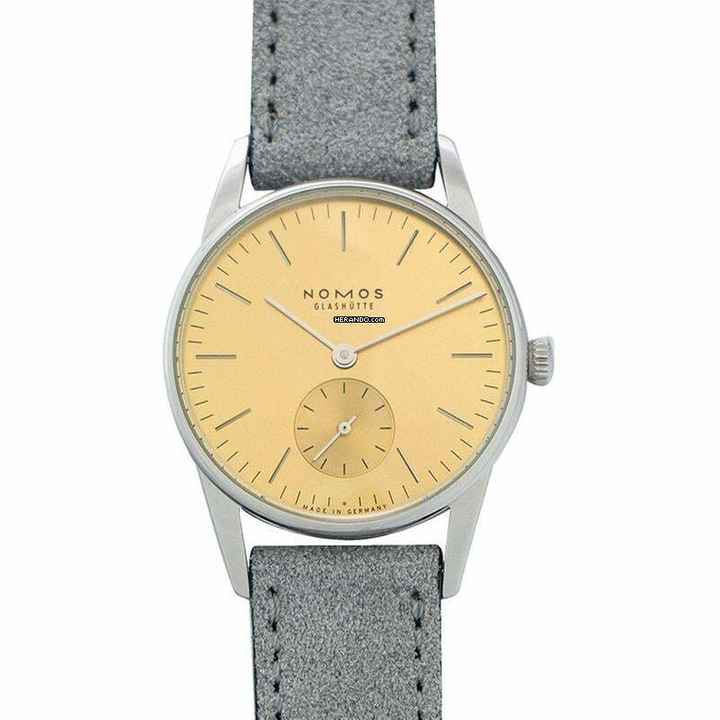 NOMOS 359 - Glashutte Manual-winding Gold-tone Dial Stainless Steel Ladies Watch </h1> 
