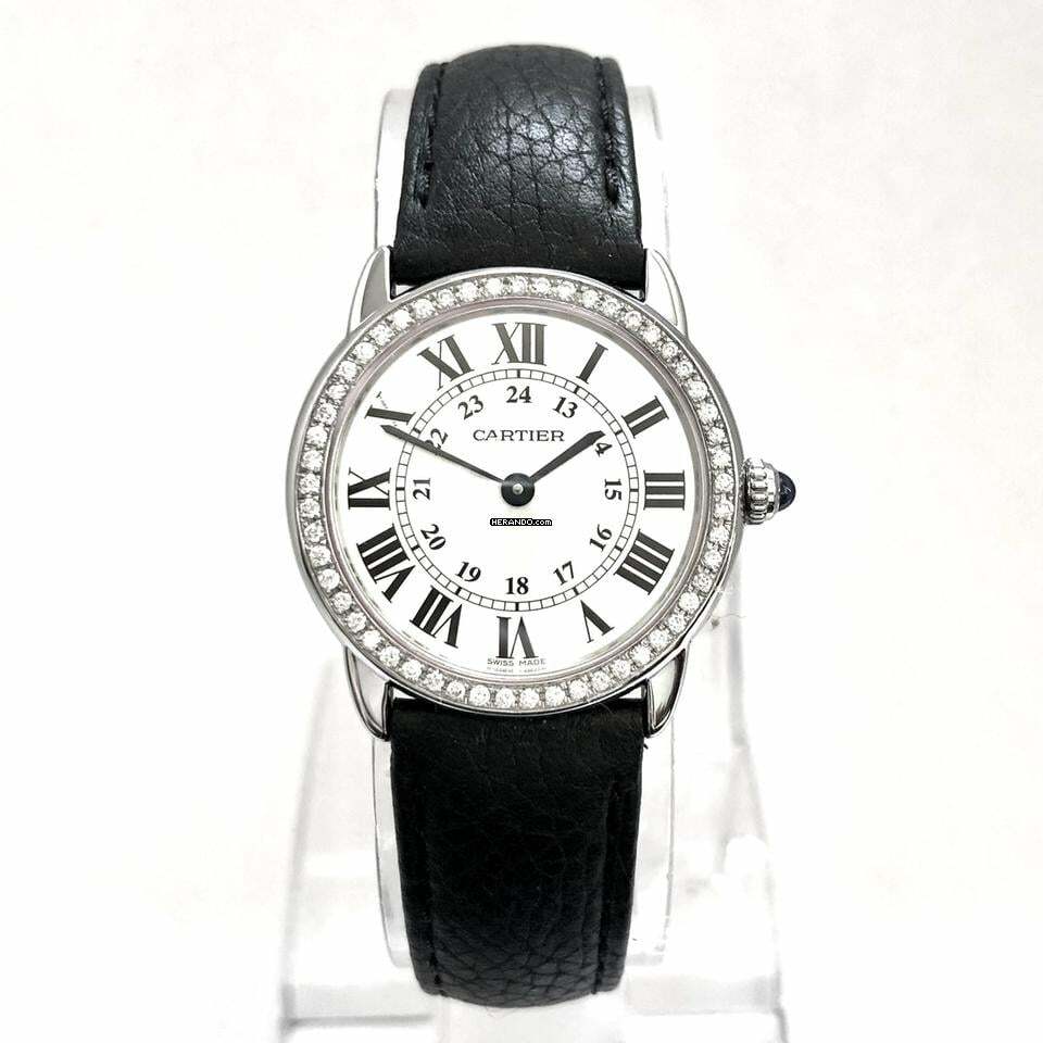  Cartier Ronde Solo de Cartier 29mm Quartz Steel 0.43TCW Diamond Watch </h1> 