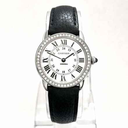  Cartier Ronde Solo de Cartier 29mm Quartz Steel 0.43TCW Diamond Watch </h1> 