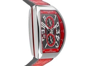 Thumbnail von Franck Muller Vanguard Master Banker 3-Zeitzonen Stahl Automatik Armband Leder Kautschuk Faltschließe 54x44mm Box&Pap. Full Set Neu