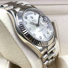 Thumbnail von Rolex Day-Date II 41mm Whitegold 18Kt. Top Condition Original Baguette Diamond dial BOX&PAPERS