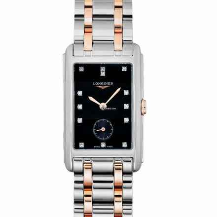  Longines DolceVita L55125577 - DolceVita Quartz Black Dial Stainless Steel Ladies Watch </h1> 