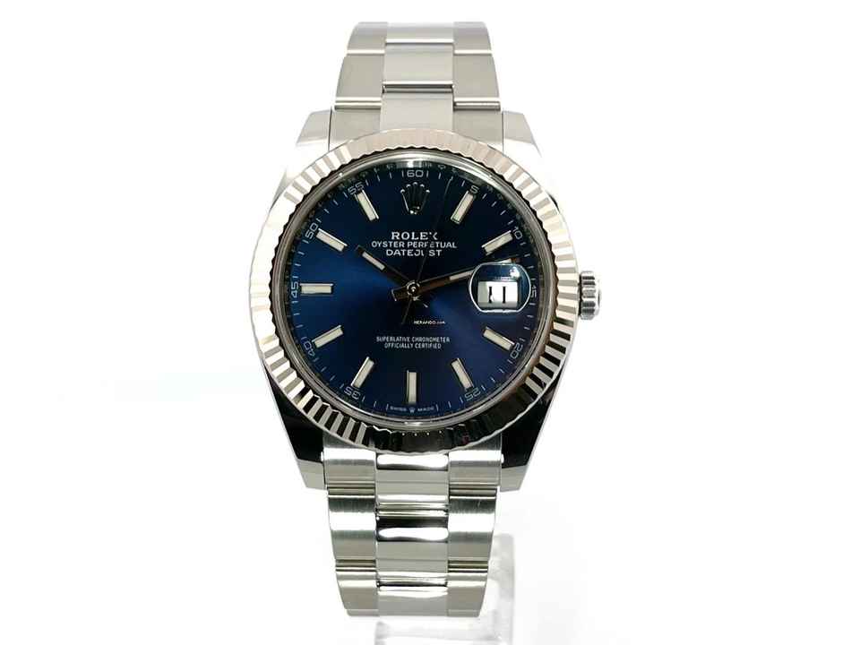  Rolex Datejust 41 Ref. 126334 Edelstahl / Weißgold Blau Oyster-Band </h1> 