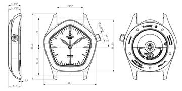 Thumbnail von Tzoumy Genève Denim Blaue Sekunde (5-Jahre Garantie)