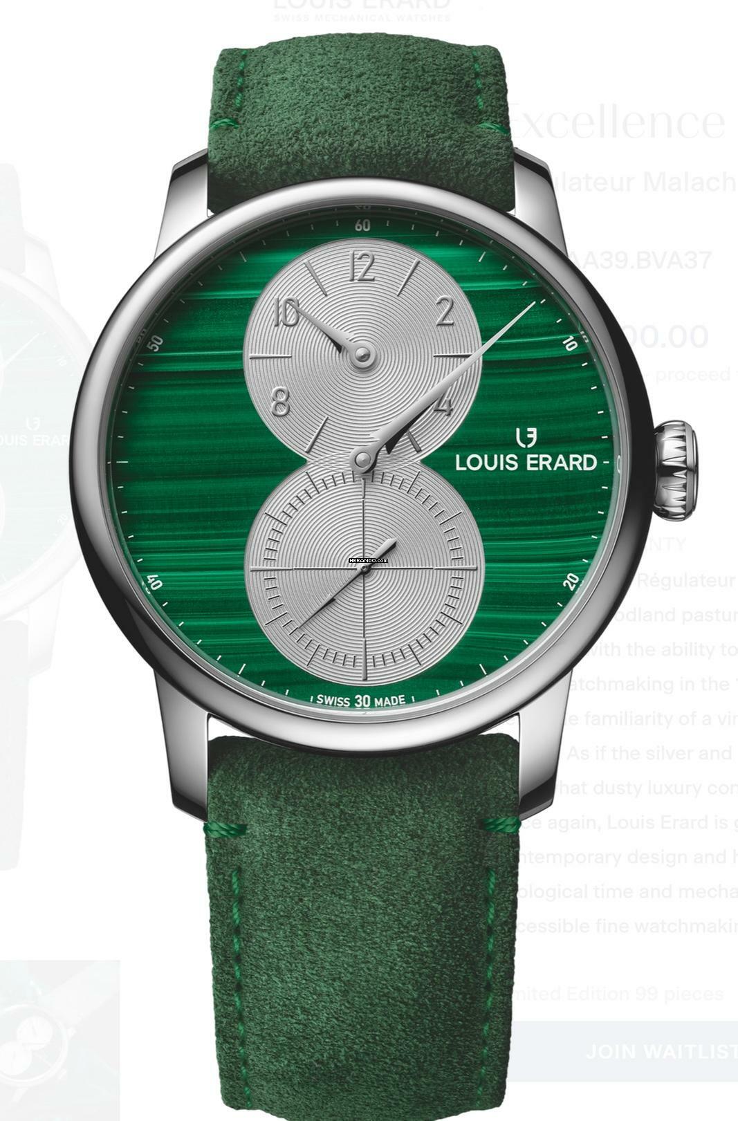  Louis Erard Excellence Régulateur Malachite 