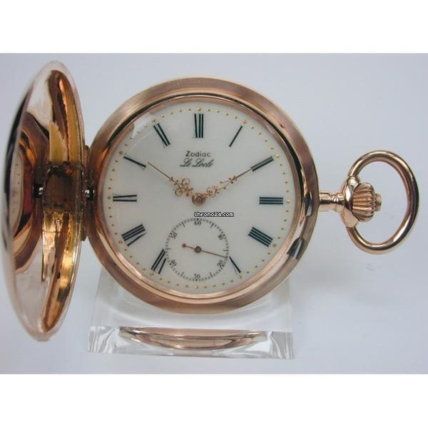  Schweizer Savonette-Goldtaschenuhr Zodiac Le Locle 