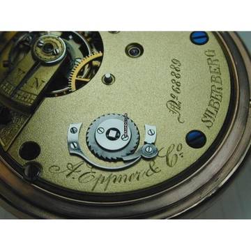  A. Eppner Silberberg 585 Savonette Taschenuhr 