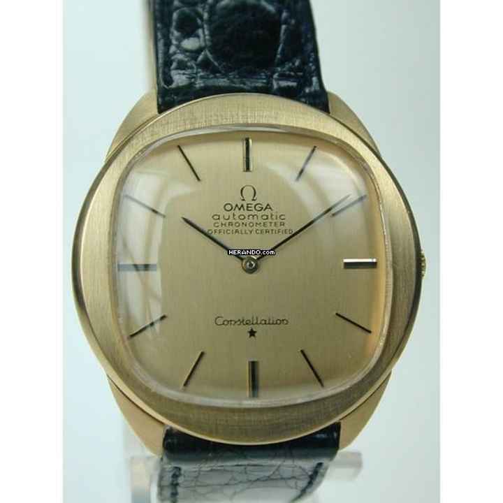  Omega Constellation 750 Gelbgold Armbanduhr ca. 1984 