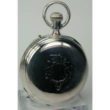 Thumbnail von Longines Zangenchronograph offene Silber Taschenuhr von 1878