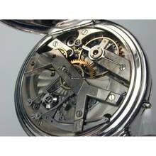 Thumbnail von Longines Zangenchronograph offene Silber Taschenuhr von 1878