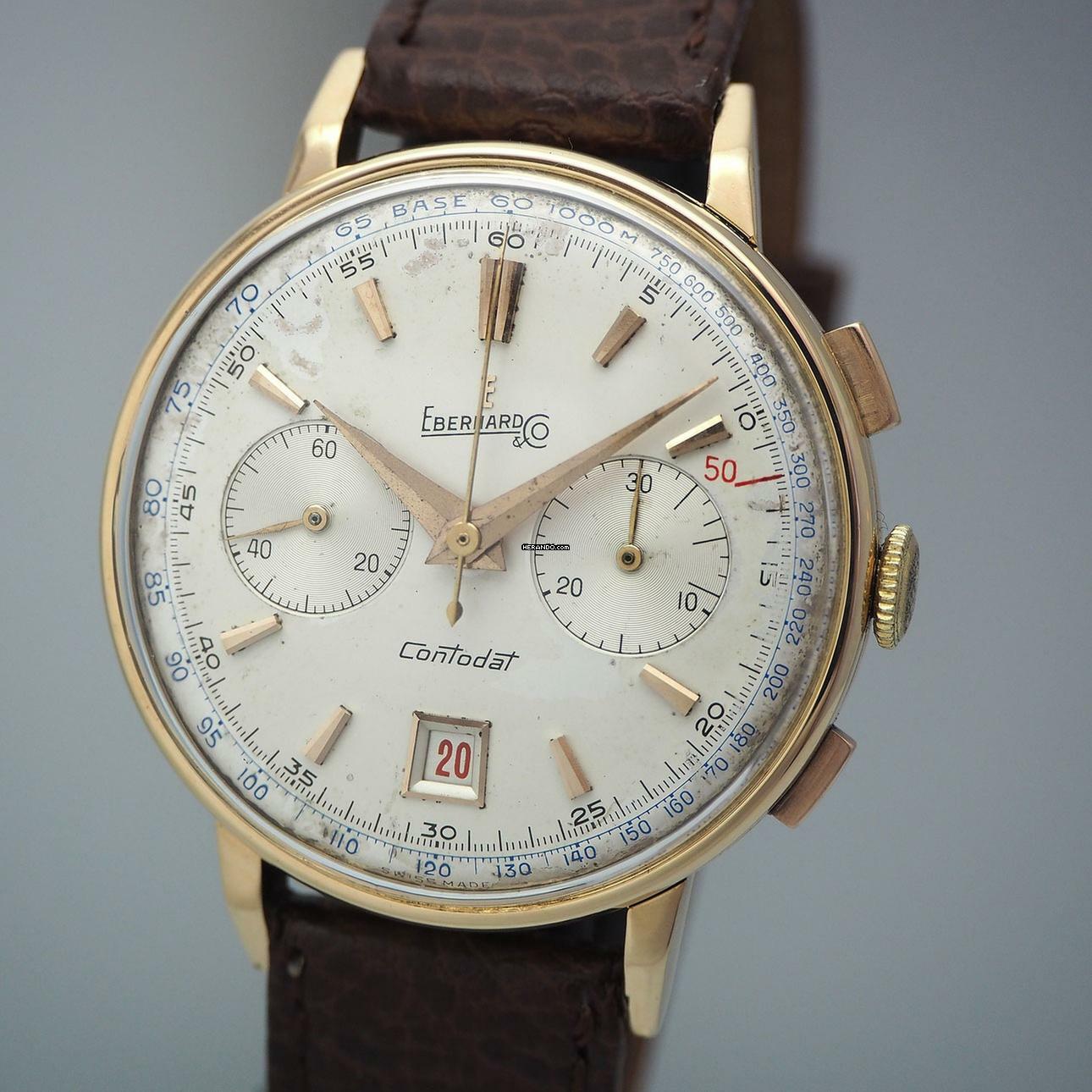  Eberhard & Co. Contadat Chronograph Vintage RoséGold 18k/750 </h1> 