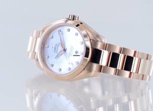 Thumbnail von Omega Seamaster Aqua Terra 18K Sedna Roségold Aqua Terra 150m 34mm MOP Dial Diamond B+P Neu