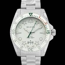 Thumbnail von Gucci Dive YA136336 - Dive Quartz Silver Dial Stainless Steel Men's Watch </h1>