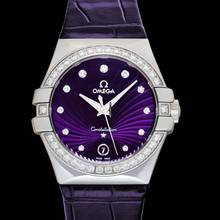 Thumbnail von Omega Constellation Quartz 123.18.35.60.60.001 - Constellation Quartz Purple Dial Stainless Steel Ladies Watch </h1>