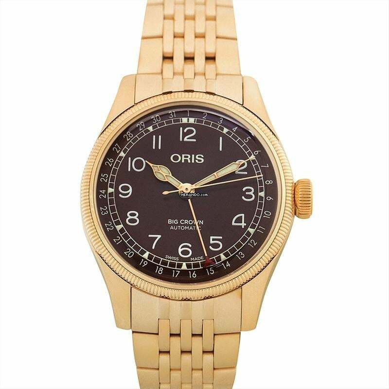  Oris Big Crown Pointer Date 01 754 7741 3166-07 8 20 01 - Oris Big Crown Automatic Brown Dial Bronze Men's Watch </h1> 