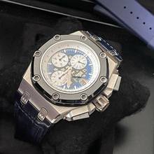 Thumbnail von Audemars Piguet Royal Oak Offshore Chronograph Barrichello II Ltd 150 pcs blue skeleton dial 2009 Platinum TOP </h1>
