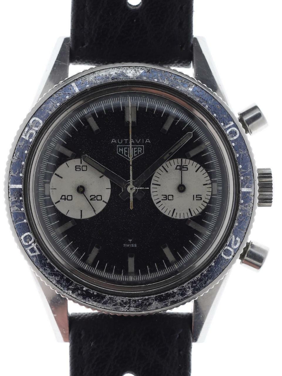 Heuer Gents manual wind Wristwatch Chronograph Autavia so called Mario Andretti </h1> 