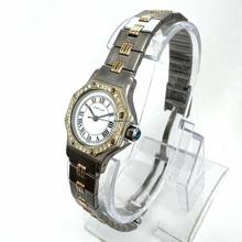 Thumbnail von Cartier Santos Octagon 25mm Automatic 2 Tone 0.32TCW Diamond Watch </h1>