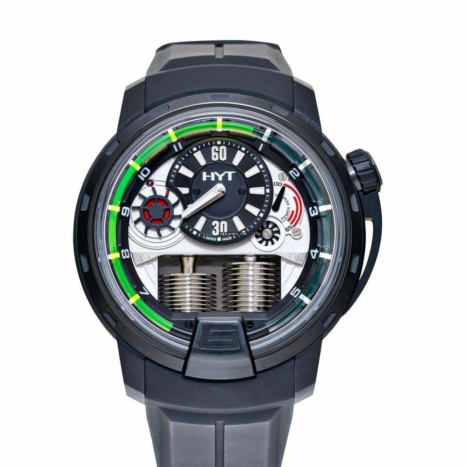 HYT H1 148-DL-21-GF-RU - H1 Manual-winding Black Dial Titanium Men's Watch </h1>