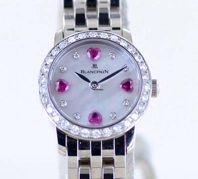  Blancpain Women Ladybird Diamond Lady 21mm MOP dial 18K White Gold Heart Diamonds rar </h1> 