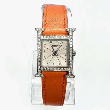  Hermès Heure H Steel Watch 0.91TCW DIAMOND Bezel </h1> 
