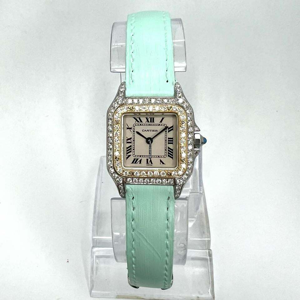  Cartier Panthère 23mm Quartz 2 Tone 0.87TCW DIAMOND Watch </h1> 