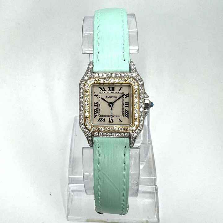  Cartier Panthère 23mm Quartz 2 Tone 0.87TCW DIAMOND Watch </h1> 