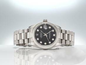 Thumbnail von Rolex Datejust 31 31mm Medium 178279 Weissgold 750 Diamanten Automatik 18kt White Gold President-band Chronometer Oyster Black Dial