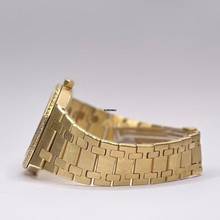 Thumbnail von Audemars Piguet Royal Oak AP Royal Oak Medium Wood Green Dial Lünette mit original Diamantbesatz </h1>