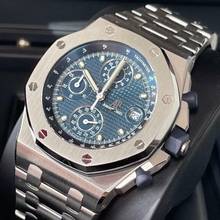 Thumbnail von Audemars Piguet Royal Oak Chronograph Flyback 26238ST.OO.2000ST.01 blau unworn 2022 42mm Eu blue </h1>