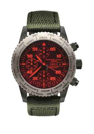  Maurice de Mauriac Chrono Modern Diver Travel Timer Titanium 